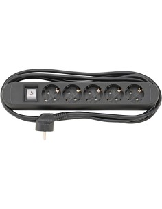 REGLETA DE 5 ENCHUFES H05VV-F3G1.5 CON IMAN