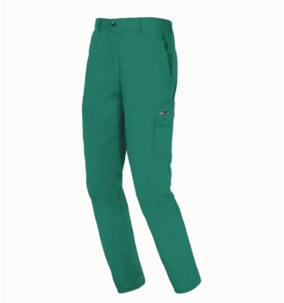 Pantalón algodón elástico verde EASY STRETCH