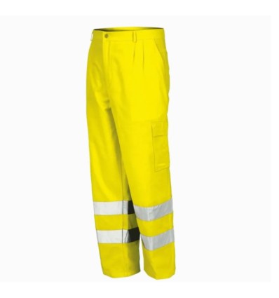Pantalón alta visibilidad con bandas amarillo AV 8430N