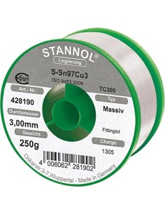 ALAMBRE SOLDAR CALDERERIA 428190 250G DIAMETRO3MM STANNOL