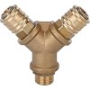 DISTRIBUIDOR DE LATON CON 2 ACOPLAMIENTOS ROSCA MACHO RE G 1/4 PULGADAS