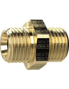 BOQUILLA DOBLE LATON ROSCA MACHO G3/4 PULGADASXG3/4 PULGADAS SW32MM