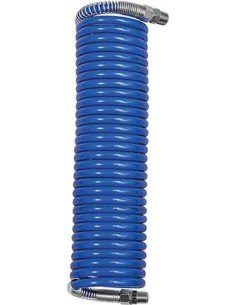 MANGUERA ESPIRAL PA AZUL UNION ROSC Y PROTEC DOBLE RE R1/4 PULG 8X6MM METAL 5M