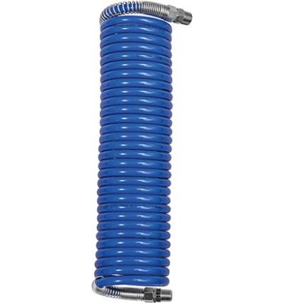 MANGUERA ESPIRAL PA AZUL UNION ROSC Y PROTEC DOBLE RE R1/4 PULG 8X6MM METAL 5M