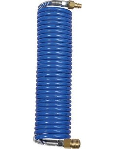 MANGUERA EN ESPIRAL PA AZUL CON ACOPLAMIENTO Y CONECTOR AN7.2 8X6MM METAL 7.5M