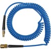 MANGUERA EN ESPIRAL PU AZUL CON ACOPLAMIENTO Y CONECTOR AN7.2 10X6.5MM METAL 6M