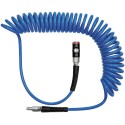 TUBO EN ESPIRAL PU AZUL. ACOPLAMIENTO DE SEGURIDAD Y CONECTOR NW7.4 12X8MM 6M
