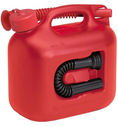 BIDON DE COMBUSTIBLE PLASTICO PREMIUM CONTENIDO NOMINAL 5L ROJO