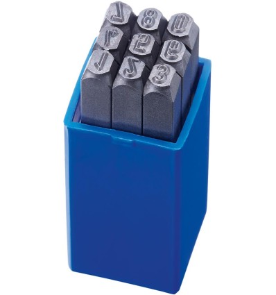 JUEGO PUNZONES CON GRADOS Y LETRAS TAMAÑO DE FUENTE 10MM