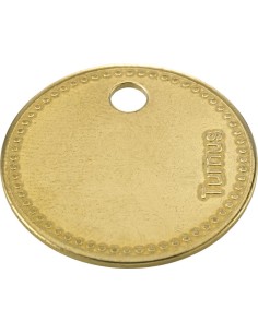 MARCA HERRAMIENTA LATON DIAMETRO 27MM METAL AGUJEREADO CON BORDE PERLADO