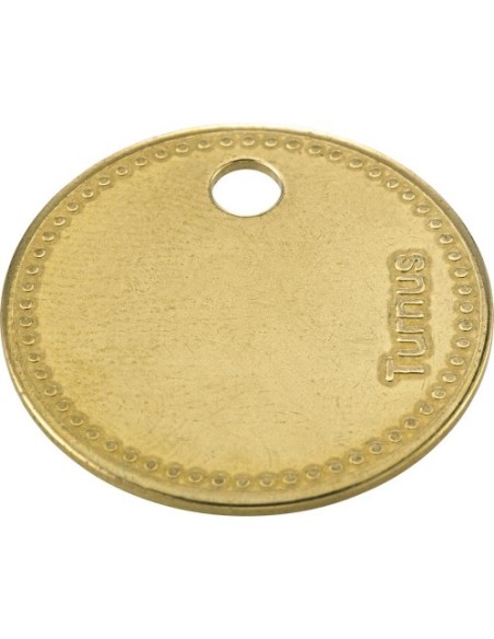 MARCA HERRAMIENTA LATON DIAMETRO 27MM METAL AGUJEREADO CON BORDE PERLADO