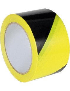 CINTA DE SEÑALIZACION PVC AUTOADHESIVA 60MMX66M AMARILLA-NEGRA