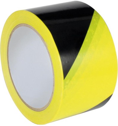 CINTA DE SEÑALIZACION PVC AUTOADHESIVA 60MMX66M AMARILLA-NEGRA