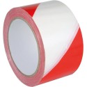 CINTA DE SEÑALIZACION PVC AUTOADHESIVA 60MMX66M ROJA-BLANCA