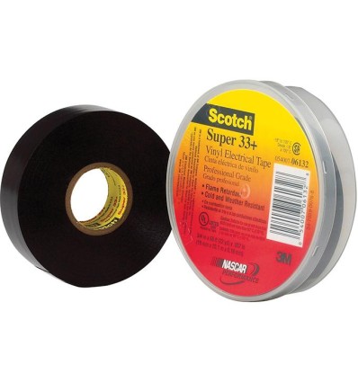 CINTA AISLANTE SUPER 33+ 19MMX20M NEGRO