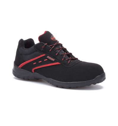 Zapato seguridad punta no metal negro/rojo ACTINIO S3