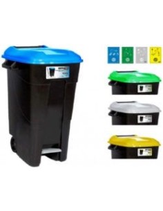 CONTENEDOR ECO TAYG 120 LITROS TAPA VERDE CON PEDAL
