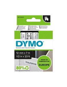 CINTA ROTULAR DYMO-1000 12MMX 7M NEG/BLAN