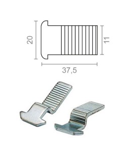BLISTER CERRADERO LENGÜETA 6818-02 ZINCADO