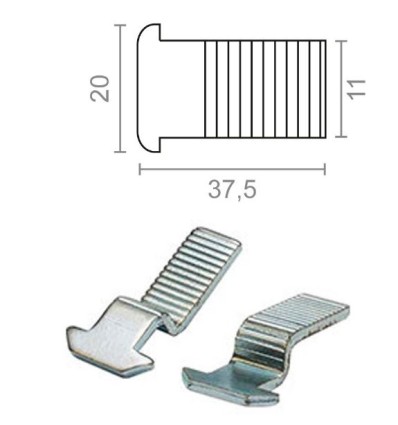 BLISTER CERRADERO LENGÜETA 6818-02 ZINCADO