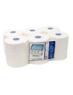 PAQUETE 6 BOBINA PAPEL PLANO.AUTOCORTE Y SOFT 2C.100M X 20 CM)