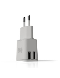 CARGADOR PARED 2 USB BLANCO