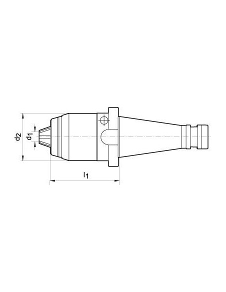 PORTABROCAS CORTO AKL DIN2080 1-16 MM SK40