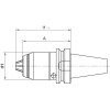 PORTABROCAS CORTO CNC JIS B6339 REFRIGERACIONERACION INTERNAERIOR 1-16 MM BT40