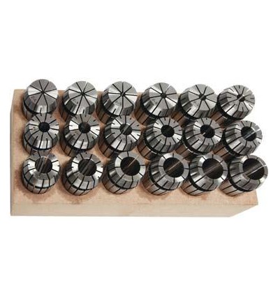 JUEGO PINZA SUJECIONEC DIN6499B ER25 2-16MM METAL 15PIEZAS CONCENTRI PEQ 0.007MM