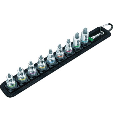 JUEGO PUNTA DESTORNILLADOR FUNCION RETEN 3/8 PULG TX-HF10-50X35-38.5MM 9 PZA
