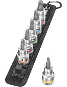 JUEGO PUNTAS DESTORNILLADOR CON FUNCION RETENCION 1/2 PULGADAS TORX 6 PIEZAS
