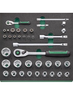MODULO HERRAMIENTA 2-3 LLAVE DE VASO 1/4+1/2 PULGADAS TCS1 821-38