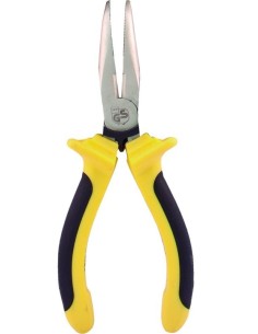Alicate boca plana curva con mango bi-componente