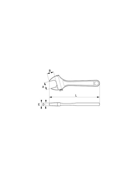 Llave ajustable moleta lateral cromada mod 0010