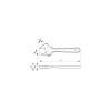 Llave ajustable moleta lateral cromada mod 0010
