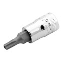 Llave de vaso cuadradillo 1/4" punta Torx inviolable mod 6709