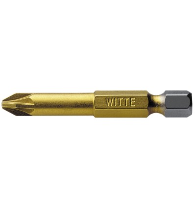Punta Pozidriv STANDARD TIN guía 1/4" larga