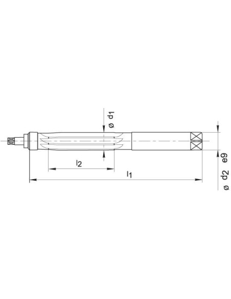 Escariador manual DIN206 HSS