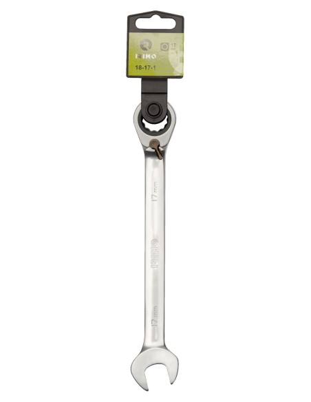 Llave combinada carraca cromada mate modelo 18