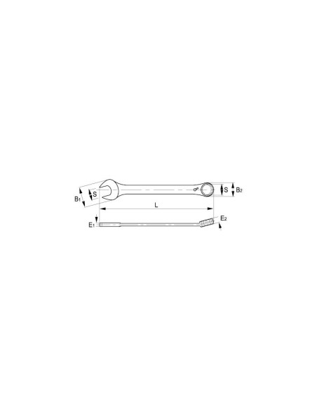 Llave combinada carraca cromada mate modelo 18