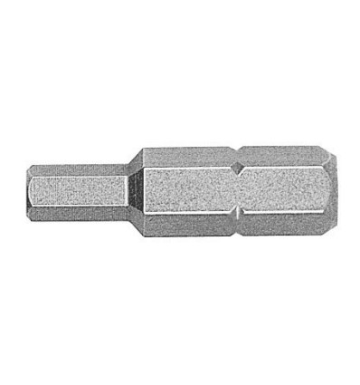 Punta 1/4" 25 mm hexagonal Allen 5 ud