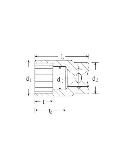 Llave de vaso 1/2" DIN 3124 mod 51A