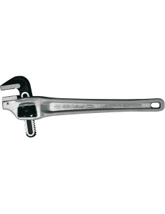 Llave grifa STILLSON ALUMINIO acodada 90° pico pato