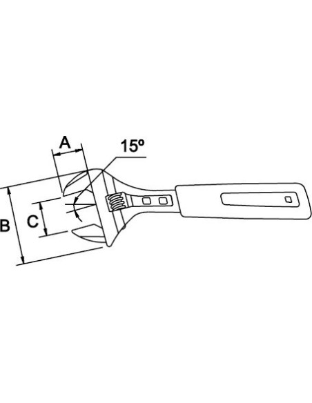 Llave ajustable gran apertura TITACROM COMFORT