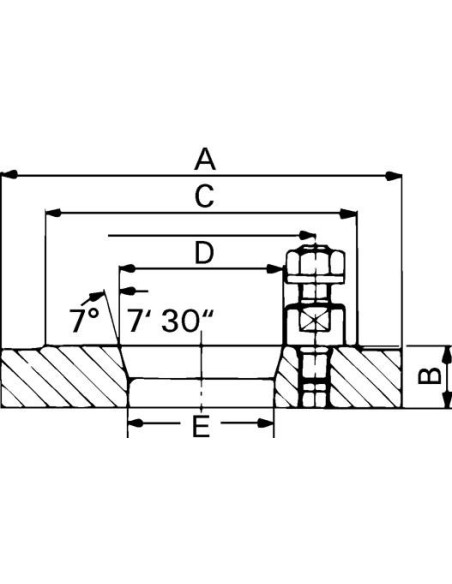 Brida acero DIN55027 - 22