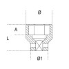 Llave de vaso de impacto cuadradillo 1/2" Torx hembra mod 720FTX