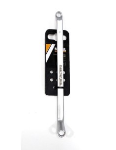 Llave de estrella 2 bocas acodadas cromada