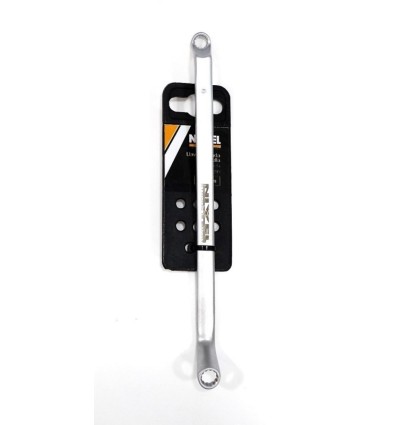 Llave de estrella 2 bocas acodadas cromada