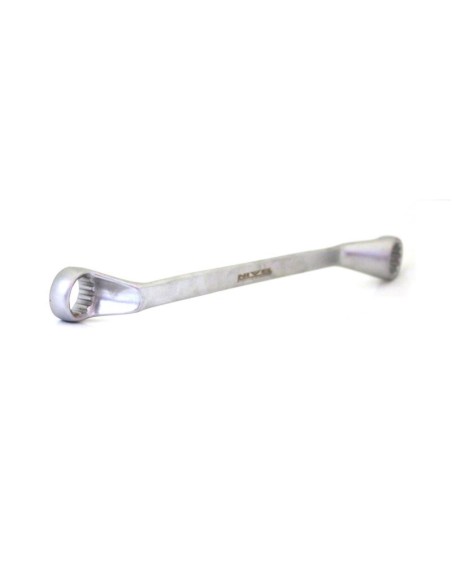 Llave de estrella 2 bocas acodadas cromada
