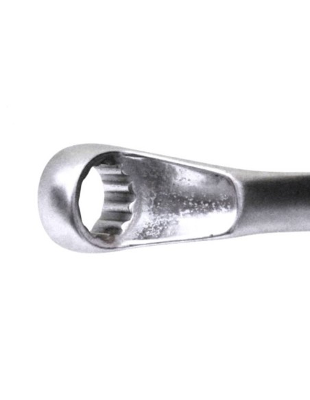 Llave de estrella 2 bocas acodadas cromada